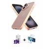 MARSİLYAN™- iPhone 16 Kılıf Atlas Form - Siyah 3D Antistatik Seramik Nano Ekran Koruyucu + Bilvis Titan Kamera Lens - GS