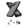 MARSİLYAN™- iPhone 16 Kılıf Atlas Form - Siyah 3D Antistatik Seramik Nano Ekran Koruyucu + Raze Metal Kamera Lens - PE