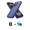 MARSİLYAN™- iPhone 16 Kılıf Atlas Form - Siyah 3D Antistatik Seramik Nano Ekran Koruyucu + PVD Metal Kamera Lens - MI