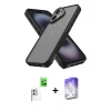 MARSİLYAN™- iPhone 16 Kılıf Atlas Form - Siyah Bilvis 5in1 3D Magic Cam Ekran Koruyucu + Raze Metal Kamera Lens - BZ