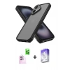 MARSİLYAN™- iPhone 16 Kılıf Atlas Form - Siyah Bilvis 5in1 3D Magic Cam Ekran Koruyucu + Raze Metal Kamera Lens - PE