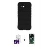 MARSİLYAN™- iPhone 16 Kılıf Atlas Koleksiyonu - Siyah 360 Mat Full Body Arka Koruyucu + Bilvis Titan Kamera Lens - SH