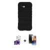 MARSİLYAN™- iPhone 16 Kılıf Atlas Koleksiyonu - Siyah 3D Antistatik Mat Seramik Nano Ekran Koruyucu + Bilvis Titan Kamera Lens - PE