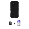 MARSİLYAN™- iPhone 16 Kılıf Atlas Koleksiyonu - Siyah Bilvis 5in1 3D Magic Cam Ekran Koruyucu + PVD Metal Kamera Lens - PE