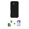 MARSİLYAN™- iPhone 16 Kılıf Atlas Koleksiyonu - Siyah Bilvis 5in1 3D Magic Cam Ekran Koruyucu + Raze Metal Kamera Lens - SH