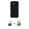 MARSİLYAN™- iPhone 16 Kılıf Atlas Koleksiyonu - Siyah Bilvis 5in1 5D Magic Hayalet Cam Ekran Koruyucu + Bilvis Titan Kamera Lens - YL