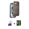 MARSİLYAN™- iPhone 16 Kılıf Atlas Minimal Özel Seri - Şeffaf 360 Full Body Arka Koruyucu + Bilvis Titan Kamera Lens - PE