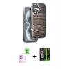 MARSİLYAN™- iPhone 16 Kılıf Atlas Minimal Özel Seri - Şeffaf 360 Full Body Arka Koruyucu + Raze Metal Kamera Lens - PE
