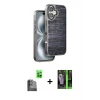 MARSİLYAN™- iPhone 16 Kılıf Atlas Minimal Özel Seri - Şeffaf 360 Full Body Arka Koruyucu + Raze Metal Kamera Lens - SH
