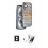 MARSİLYAN™- iPhone 16 Kılıf Atlas Minimal Özel Seri - Şeffaf Pasifik Cam Ekran Koruyucu + PVD Metal Kamera Lens - MI