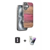 MARSİLYAN™- iPhone 16 Kılıf Atlas Minimal Özel Seri - Şeffaf Pasifik Cam Ekran Koruyucu + PVD Metal Kamera Lens - PE