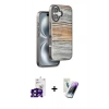 MARSİLYAN™- iPhone 16 Kılıf Atlas Minimal Özel Seri - Şeffaf Pasifik Cam Ekran Koruyucu + Bilvis Titan Kamera Lens - SH