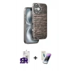 MARSİLYAN™- iPhone 16 Kılıf Atlas Minimal Özel Seri - Şeffaf Pasifik Cam Ekran Koruyucu + Bilvis Titan Kamera Lens - SH