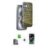 MARSİLYAN™- iPhone 16 Kılıf Atlas Minimal Özel Seri - Siyah 360 Mat Full Body Arka Koruyucu + Raze Metal Kamera Lens - SH