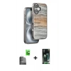 MARSİLYAN™- iPhone 16 Kılıf Atlas Minimal Özel Seri - Siyah 360 Mat Full Body Arka Koruyucu + Raze Metal Kamera Lens - SH