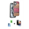 MARSİLYAN™- iPhone 16 Kılıf Atlas Minimal Özel Seri - Siyah 3D Antistatik Mat Seramik Nano Ekran Koruyucu + Raze Metal Kamera Lens - LT