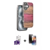 MARSİLYAN™- iPhone 16 Kılıf Atlas Minimal Özel Seri - Siyah 3D Antistatik Mat Seramik Nano Ekran Koruyucu + Bilvis Titan Kamera Lens - GS