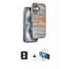 MARSİLYAN™- iPhone 16 Kılıf Atlas Minimal Özel Seri - Siyah 3D Antistatik Seramik Nano Ekran Koruyucu + PVD Metal Kamera Lens - MI