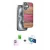 MARSİLYAN™- iPhone 16 Kılıf Atlas Minimal Özel Seri - Siyah 3D Antistatik Seramik Nano Ekran Koruyucu + Raze Metal Kamera Lens - PE