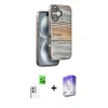 MARSİLYAN™- iPhone 16 Kılıf Atlas Minimal Özel Seri - Siyah Bilvis 5in1 3D Magic Cam Ekran Koruyucu + Raze Metal Kamera Lens - BZ