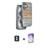 MARSİLYAN™- iPhone 16 Kılıf Atlas Minimal Özel Seri - Siyah Bilvis 5in1 3D Magic Cam Ekran Koruyucu + PVD Metal Kamera Lens - MI