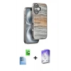 MARSİLYAN™- iPhone 16 Kılıf Atlas Minimal Özel Seri - Siyah Bilvis 5in1 3D Magic Cam Ekran Koruyucu + Raze Metal Kamera Lens - LT