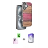 MARSİLYAN™- iPhone 16 Kılıf Atlas Minimal Özel Seri - Siyah Bilvis 5in1 3D Magic Cam Ekran Koruyucu + Raze Metal Kamera Lens - PE