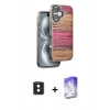 MARSİLYAN™- iPhone 16 Kılıf Atlas Minimal Özel Seri - Siyah Bilvis 5in1 3D Magic Cam Ekran Koruyucu + Yeşil PVD Metal Kamera Lens