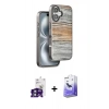 MARSİLYAN™- iPhone 16 Kılıf Atlas Minimal Özel Seri - Siyah Bilvis 5in1 5D Magic Hayalet Cam Ekran Koruyucu + Bilvis Titan Kamera Lens - YL