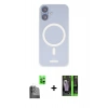 MARSİLYAN™- iPhone 16 Kılıf Çekirdek Klasik - Şeffaf 360 Full Body Arka Koruyucu + Raze Metal Kamera Lens - SH