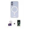 MARSİLYAN™- iPhone 16 Kılıf Çekirdek Klasik - Siyah 360 Mat Full Body Arka Koruyucu + Bilvis Titan Kamera Lens - YL
