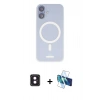 MARSİLYAN™- iPhone 16 Kılıf Çekirdek Klasik - Siyah 3D Antistatik Seramik Nano Ekran Koruyucu + PVD Metal Kamera Lens - PE