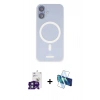 MARSİLYAN™- iPhone 16 Kılıf Çekirdek Klasik - Siyah 3D Antistatik Seramik Nano Ekran Koruyucu + Bilvis Titan Kamera Lens - YL
