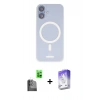 MARSİLYAN™- iPhone 16 Kılıf Çekirdek Klasik - Siyah Bilvis 5in1 3D Magic Cam Ekran Koruyucu + Raze Metal Kamera Lens - SH
