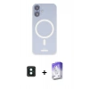 MARSİLYAN™- iPhone 16 Kılıf Çekirdek Klasik - Siyah Bilvis 5in1 3D Magic Cam Ekran Koruyucu + PVD Metal Kamera Lens - YL