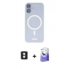 MARSİLYAN™- iPhone 16 Kılıf Çekirdek Klasik - Siyah Bilvis 5in1 5D Magic Hayalet Cam Ekran Koruyucu + PVD Metal Kamera Lens - MI