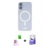 MARSİLYAN™- iPhone 16 Kılıf Çekirdek Klasik - Siyah Bilvis 5in1 5D Magic Hayalet Cam Ekran Koruyucu + Raze Metal Kamera Lens - PE