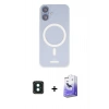 MARSİLYAN™- iPhone 16 Kılıf Çekirdek Klasik - Siyah Bilvis 5in1 5D Magic Hayalet Cam Ekran Koruyucu + PVD Metal Kamera Lens - YL