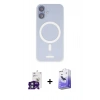 MARSİLYAN™- iPhone 16 Kılıf Çekirdek Klasik - Siyah Bilvis 5in1 5D Magic Hayalet Cam Ekran Koruyucu + Bilvis Titan Kamera Lens - YL