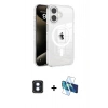 MARSİLYAN™- iPhone 16 Kılıf Doruk Doku Özel Seri - Siyah 3D Antistatik Seramik Nano Ekran Koruyucu + PVD Metal Kamera Lens - MI