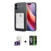 MARSİLYAN™- iPhone 16 Kılıf Doruk Klasik Koleksiyonu - Şeffaf 360 Full Body Arka Koruyucu + Bilvis Titan Kamera Lens - YL