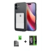 MARSİLYAN™- iPhone 16 Kılıf Doruk Klasik Koleksiyonu - Şeffaf 360 Full Body Arka Koruyucu + Raze Metal Kamera Lens - SH