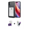 MARSİLYAN™- iPhone 16 Kılıf Doruk Klasik Koleksiyonu - Şeffaf Pasifik Cam Ekran Koruyucu + Bilvis Titan Kamera Lens - SH