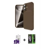 MARSİLYAN™- iPhone 16 Kılıf Eksen Form Prime - Şeffaf 360 Full Body Arka Koruyucu + Bilvis Titan Kamera Lens - GS