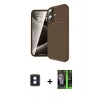 MARSİLYAN™- iPhone 16 Kılıf Eksen Form Prime - Şeffaf 360 Full Body Arka Koruyucu + PVD Metal Kamera Lens - MI