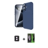MARSİLYAN™- iPhone 16 Kılıf Eksen Form Prime - Şeffaf 360 Full Body Arka Koruyucu + PVD Metal Kamera Lens - PE