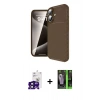 MARSİLYAN™- iPhone 16 Kılıf Eksen Form Prime - Şeffaf 360 Full Body Arka Koruyucu + Bilvis Titan Kamera Lens - SH