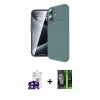 MARSİLYAN™- iPhone 16 Kılıf Eksen Form Prime - Şeffaf 360 Full Body Arka Koruyucu + Bilvis Titan Kamera Lens - SH
