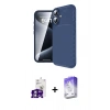 MARSİLYAN™- iPhone 16 Kılıf Eksen Form Prime - Siyah Bilvis 5in1 3D Magic Cam Ekran Koruyucu + Bilvis Titan Kamera Lens - GS