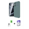 MARSİLYAN™- iPhone 16 Kılıf Eksen Form Prime - Siyah Bilvis 5in1 3D Magic Cam Ekran Koruyucu + Raze Metal Kamera Lens - BZ